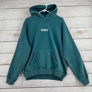 Dandy Worldwide Embroidered Let's Go On an Adventure Hoodie Womens M Green